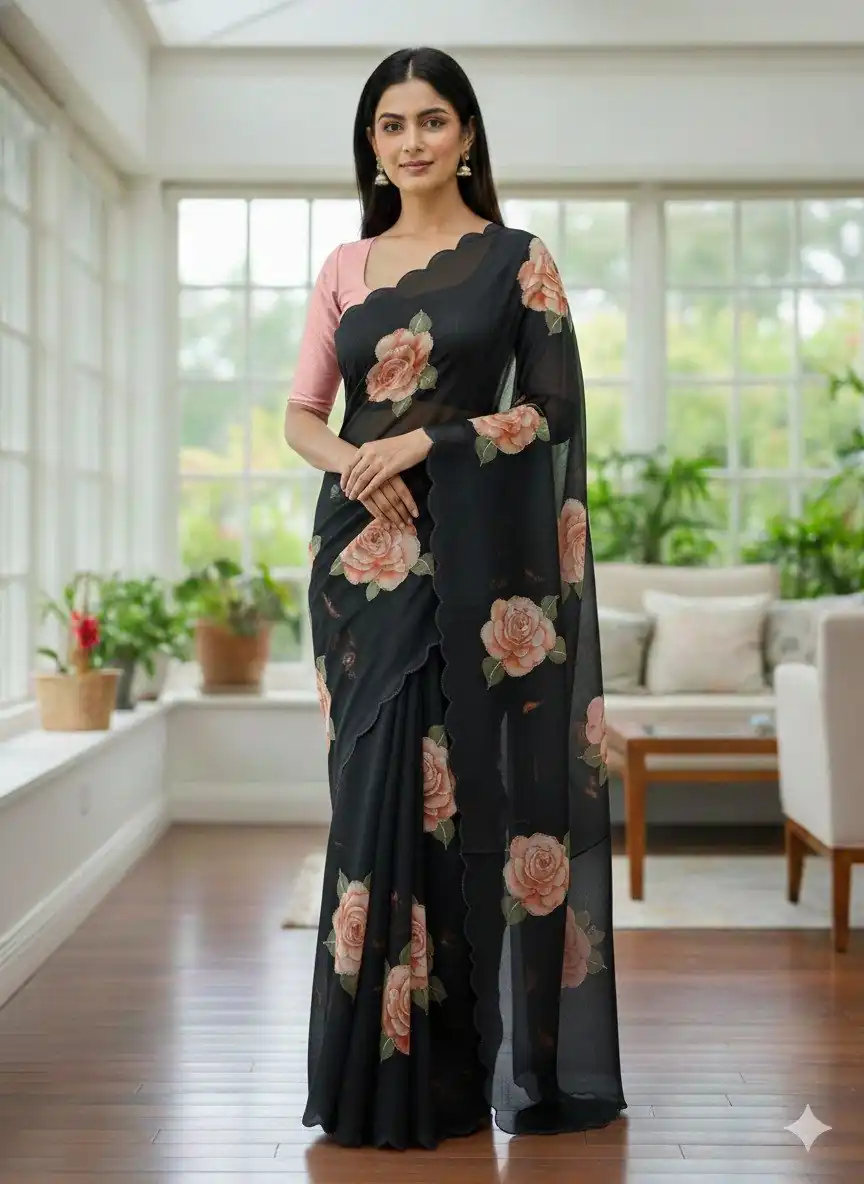 BT 412 Black TB Organza Saree with Digital Print. Wedding, Party, Festive, Events, Navratri Garba, Special Price ₹1649. Delivery 4-6 Working Days. Shop now. | Sarees, Bollywood Sarees, Creative Sarees, Designer Sarees, Embroidered Sarees, Ethnic Saree, Modern Digital sarees, Party Wear Sarees