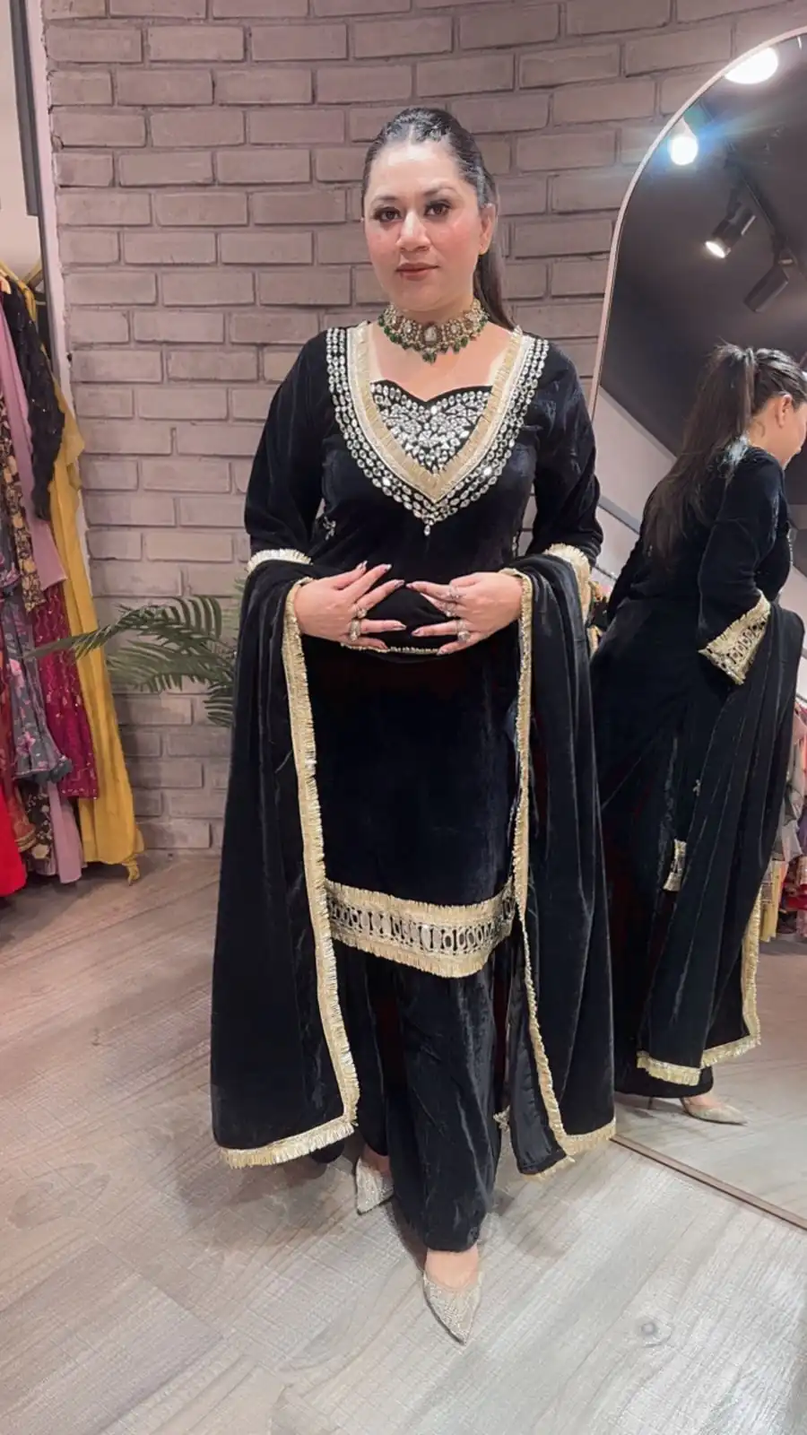 LG 2044 Black in Velvet Mirror Work & Embroidery Work Salwar Suit . Best Price ₹2599. Delivery 4-6 Working Days. Shop now. | Jump Suits, Tops & Bottoms, Track Suits, Salwar suit, Casual Suits, Creative suits, Designer Suits, Palazzo Suits, Party Wear Suits, Patiala Suits, Straight Suits, Trendy Wear