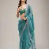 BT 439 Blue Crunchy Ciffon Saree Perfect for Wedding, Party, Bridal Wear, Raksha Bandhan, Festival Celebrations – . Special Price ₹1899. Delivery 4-6 | Sarees, Bollywood Sarees, Creative Sarees, Designer Sarees, Embroidered Sarees, Ethnic Saree, Modern Digital sarees, Party Wear Sarees
