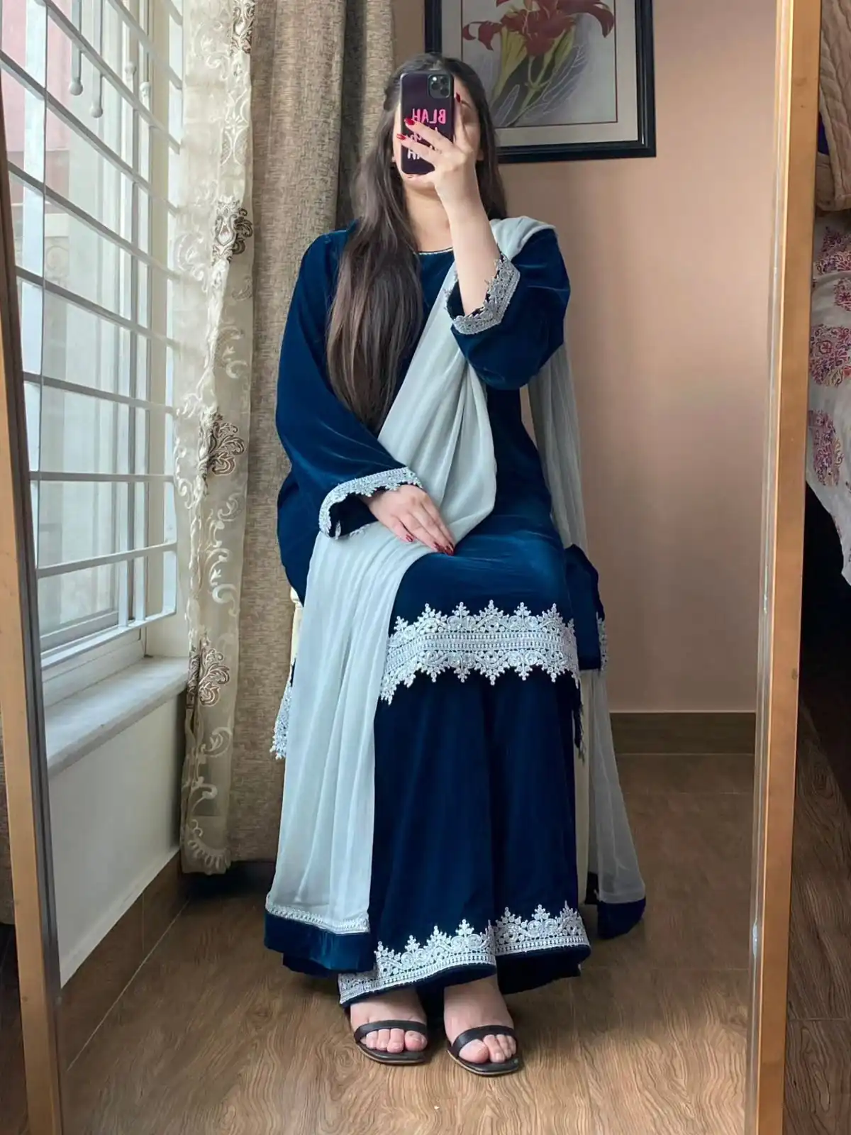 BE 419 Blue Georgette Salwar Suit with Lace Work & Embroidery Work. Get it for ₹1849. Delivery 4-6 Working Days. Shop now. | Jump Suits, Tops & Bottoms, Track Suits, Salwar suit, Casual Suits, Creative suits, Designer Suits, Palazzo Suits, Party Wear Suits, Patiala Suits, Straight Suits, Trendy Wear