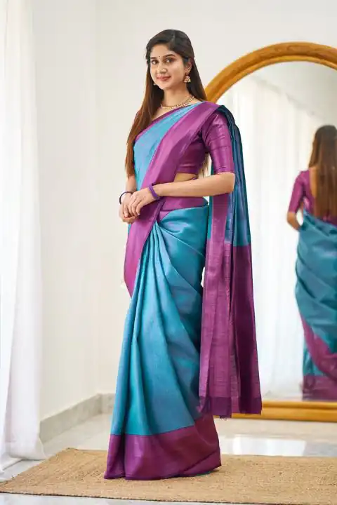 KPR 177 Blue in Soft Lichi Silk Jacquard Work Designer Work Saree . Now at just ₹1449. Delivery 4-6 Working Days. Shop now. | Sarees, Bollywood Sarees, Creative Sarees, Designer Sarees, Embroidered Sarees, Ethnic Saree, Modern Digital sarees, Party Wear Sarees