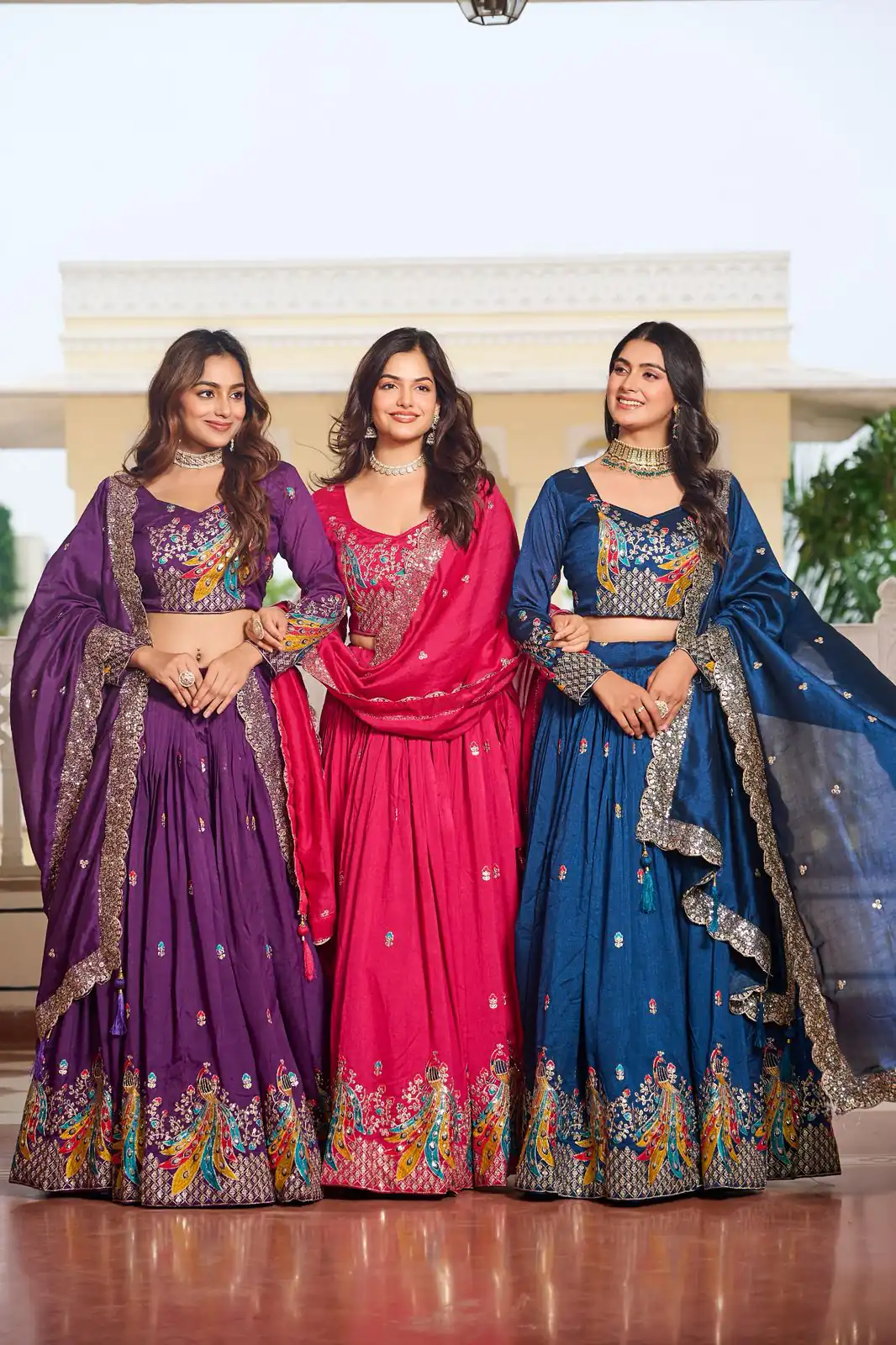 Ram 113 Blue Color Vichitra Lehenga Choli with Embroidery Work. Exclusive Offer ₹3099. Delivery 4-6 Working Days. Shop now. | Lehenga, Bollywood Lehenga, Creative Lehenga, Designer Lehenga, Embroidered Lehenga, Party Wear Lehenga