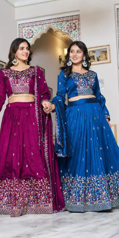 Ram 147 Blue Vichitra Silk Lehenga Choli Perfect for Wedding, Party, Ganesh Chaturthi, Housewarming, Engagement – . Introductory Price ₹3349. Delivery | Lehenga, Bollywood Lehenga, Creative Lehenga, Designer Lehenga, Embroidered Lehenga, Party Wear Lehenga