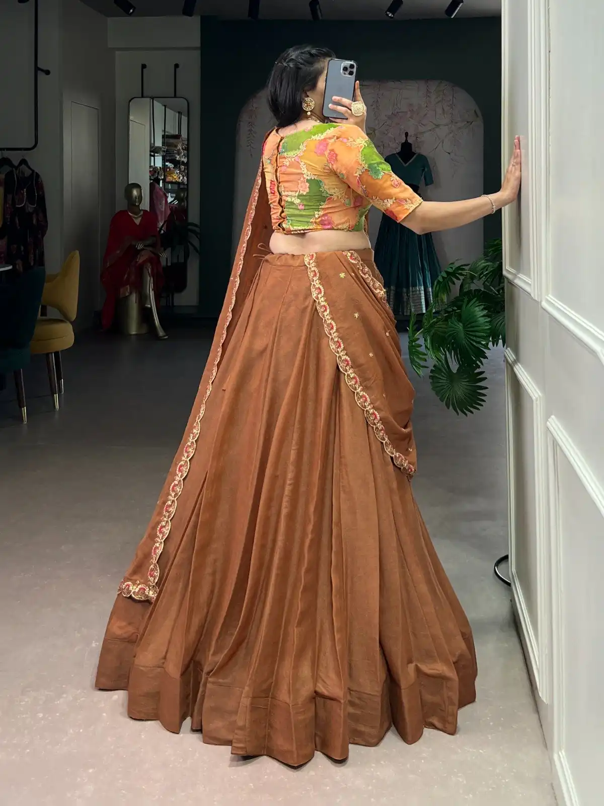 LNB 1068 Brown in Chocolate Crush Embroidery Work & Sequins Work Lehenga Choli . Available at ₹3349 only. Delivery 4-6 Working Days. Shop now. | Lehenga, Bollywood Lehenga, Creative Lehenga, Designer Lehenga, Embroidered Lehenga, Party Wear Lehenga