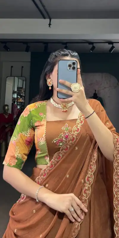 LNB 1068 Brown in Chocolate Crush Embroidery Work & Sequins Work Lehenga Choli . Available at ₹3349 only. Delivery 4-6 Working Days. Shop now. | Lehenga, Bollywood Lehenga, Creative Lehenga, Designer Lehenga, Embroidered Lehenga, Party Wear Lehenga