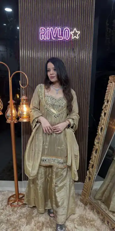 LG 2015 Chiku Cosmos Salwar Suit Perfect for Wedding, Party, Karwa Chauth, Eid, Holi – . Exclusive Offer ₹2099. Delivery 4-6 Working Days. Shop now. | Jump Suits, Salwar suit, Casual Suits, Creative suits, Designer Suits, Palazzo Suits, Party Wear Suits, Patiala Suits, Straight Suits