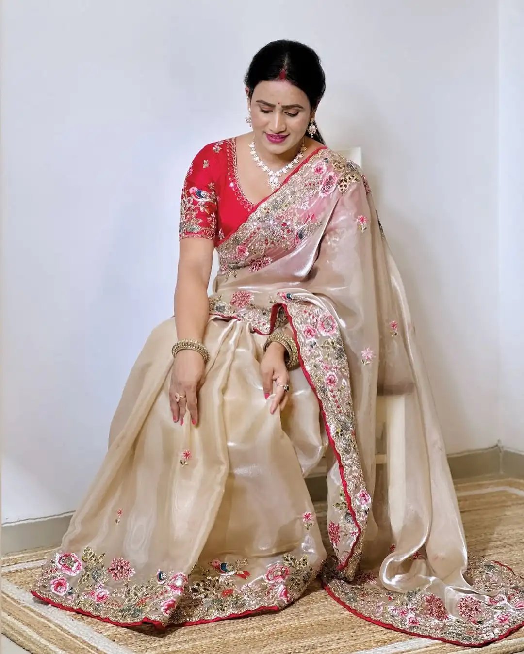 SC 1008 Cream Organza Silk Saree Perfect for Wedding, Party, Eid, Makar Sankranti, Anniversary –. Affordable Price ₹2399. Delivery 4-6 Working Days. | Sarees, Bollywood Sarees, Creative Sarees, Designer Sarees, Embroidered Sarees, Ethnic Saree, Modern Digital sarees, Party Wear Sarees