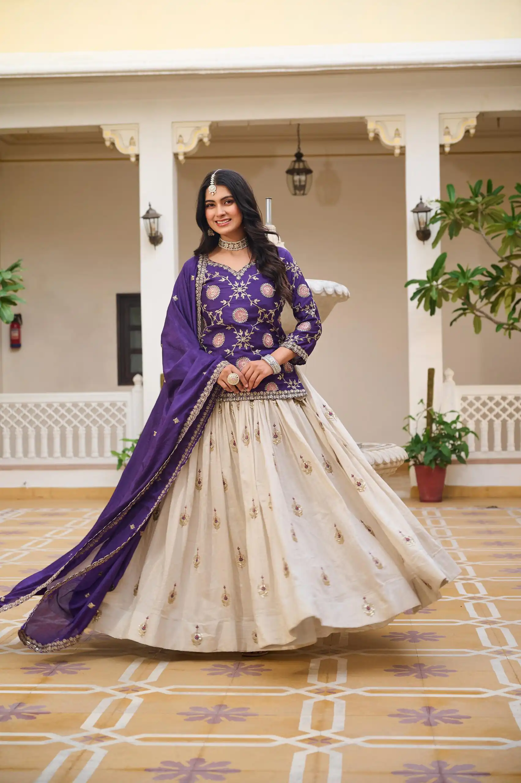 Ram 101 Dark Purple Chinon Lehenga Choli Perfect for Wedding, Party, Makar Sankranti, Reception, Sangeet – . Exclusive Offer ₹2649. Delivery 4-6 Working | Lehenga, Bollywood Lehenga, Creative Lehenga, Designer Lehenga, Embroidered Lehenga, Party Wear Lehenga