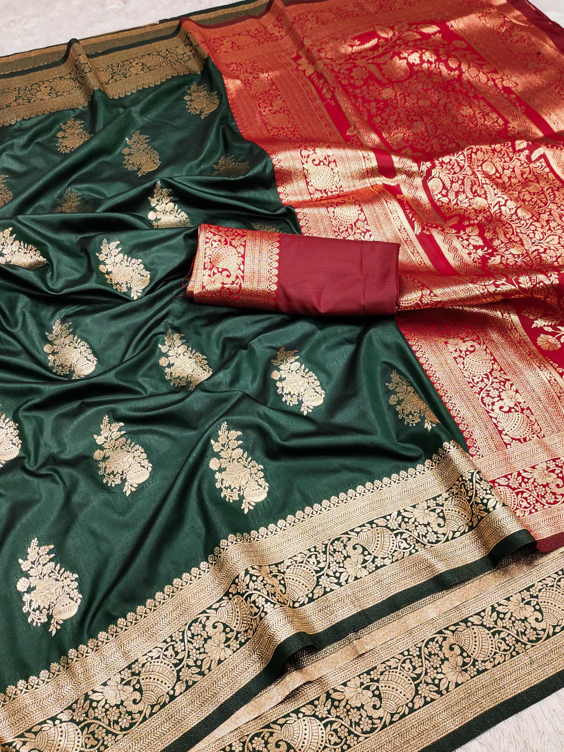 MB 1027 Green in Banarasi Silk Zari Work & Lace Work Saree . Available at ₹1999 only. Delivery 4-6 Working Days. Shop now. | Sarees, Bollywood Sarees, Creative Sarees, Designer Sarees, Embroidered Sarees, Ethnic Saree, Modern Digital sarees, Party Wear Sarees