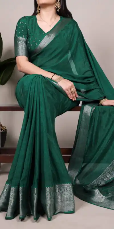 YNF 7916 Green Chinon Saree with Zari Work. Wedding, Party, Festive, Events Festive Deal ₹1699. Delivery 4-6 Working Days. Shop now. | Sarees, Bollywood Sarees, Creative Sarees, Designer Sarees, Embroidered Sarees, Ethnic Saree, Modern Digital sarees, Party Wear Sarees