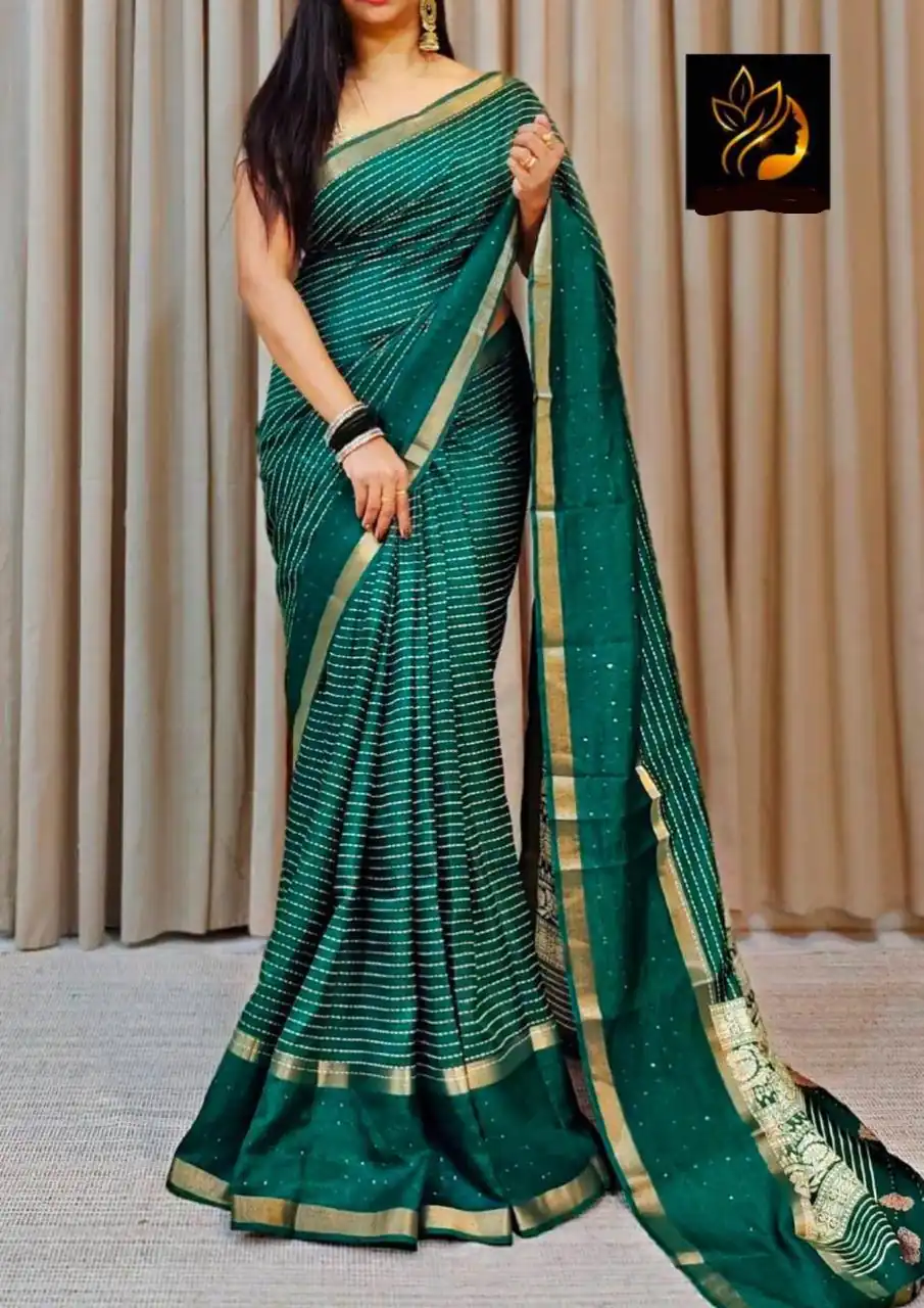 MS 458 Green in Dola Silk Lace Border & Sequins Work Saree . Affordable Price ₹1349. Delivery 4-6 Working Days. Shop now. | Sarees, Bollywood Sarees, Creative Sarees, Designer Sarees, Embroidered Sarees, Ethnic Saree, Modern Digital sarees, Party Wear Sarees