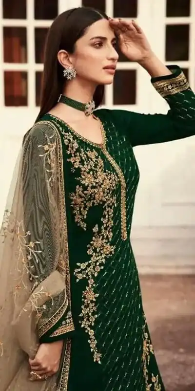 DS LT 7006 Green in Georgette Embroidery Work & Stone Work Lehenga Choli . Festive Deal ₹2549. Delivery 4-6 Working Days. Shop now. | Lehenga, Bollywood Lehenga, Creative Lehenga, Designer Lehenga, Embroidered Lehenga, Party Wear Lehenga