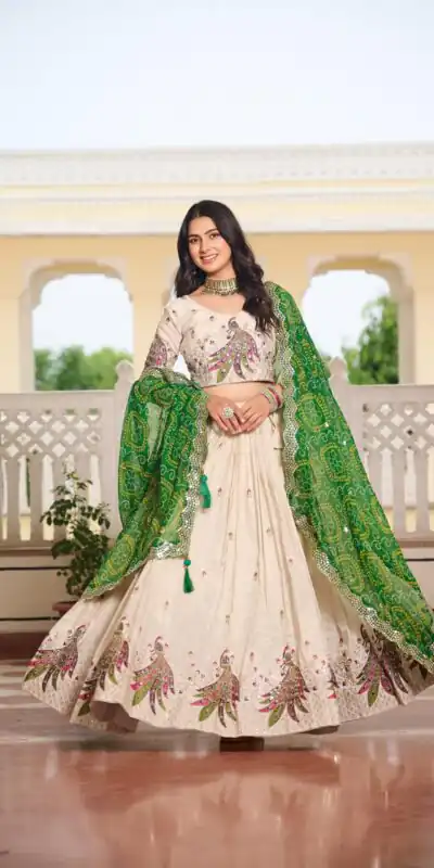 Ram 102 Green Color Pure Tissue silk Lehenga Choli with Embroidery Work. Grab it for βΉ3249. Delivery 4-6 Working Days. Shop now. | Lehenga, Bollywood Lehenga, Creative Lehenga, Designer Lehenga, Embroidered Lehenga, Party Wear Lehenga