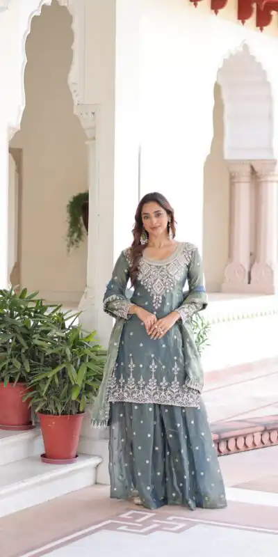 KA 1211 Grey Fandy Silk Salwar Suit Perfect for Wedding, Party, Sangeet, Haldi, Ethnic Day – . Festive Deal ₹2549. Delivery 4-6 Working Days. Shop now. | Jump Suits, Tops & Bottoms, Track Suits, Salwar suit, Casual Suits, Creative suits, Designer Suits, Palazzo Suits, Party Wear Suits, Patiala Suits, Straight Suits, Trendy Wear