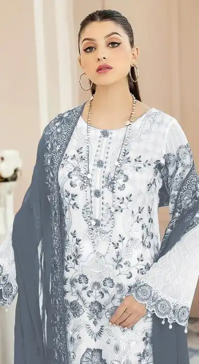 DS SF 123 Grey Georgette Salwar Suit Perfect for Wedding, Party, Family Gatherings, Lohri, Mehendi – . Now at just ₹1949. Delivery 4-6 Working Days. | Jump Suits, Tops & Bottoms, Track Suits, Salwar suit, Casual Suits, Creative suits, Designer Suits, Palazzo Suits, Party Wear Suits, Patiala Suits, Straight Suits, Trendy Wear