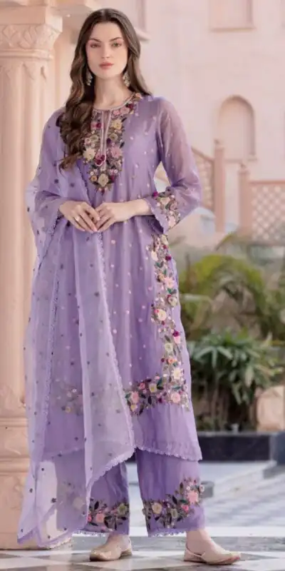 NSR 862 Lavender Faux Georgette Slawar Suit with Embroidery Work & Lace Work. Introductory Price ₹2149. Delivery 4-6 Working Days. Shop now. | Jump Suits, Tops & Bottoms, Track Suits, Salwar suit, Casual Suits, Creative suits, Designer Suits, Palazzo Suits, Party Wear Suits, Patiala Suits, Straight Suits, Trendy Wear