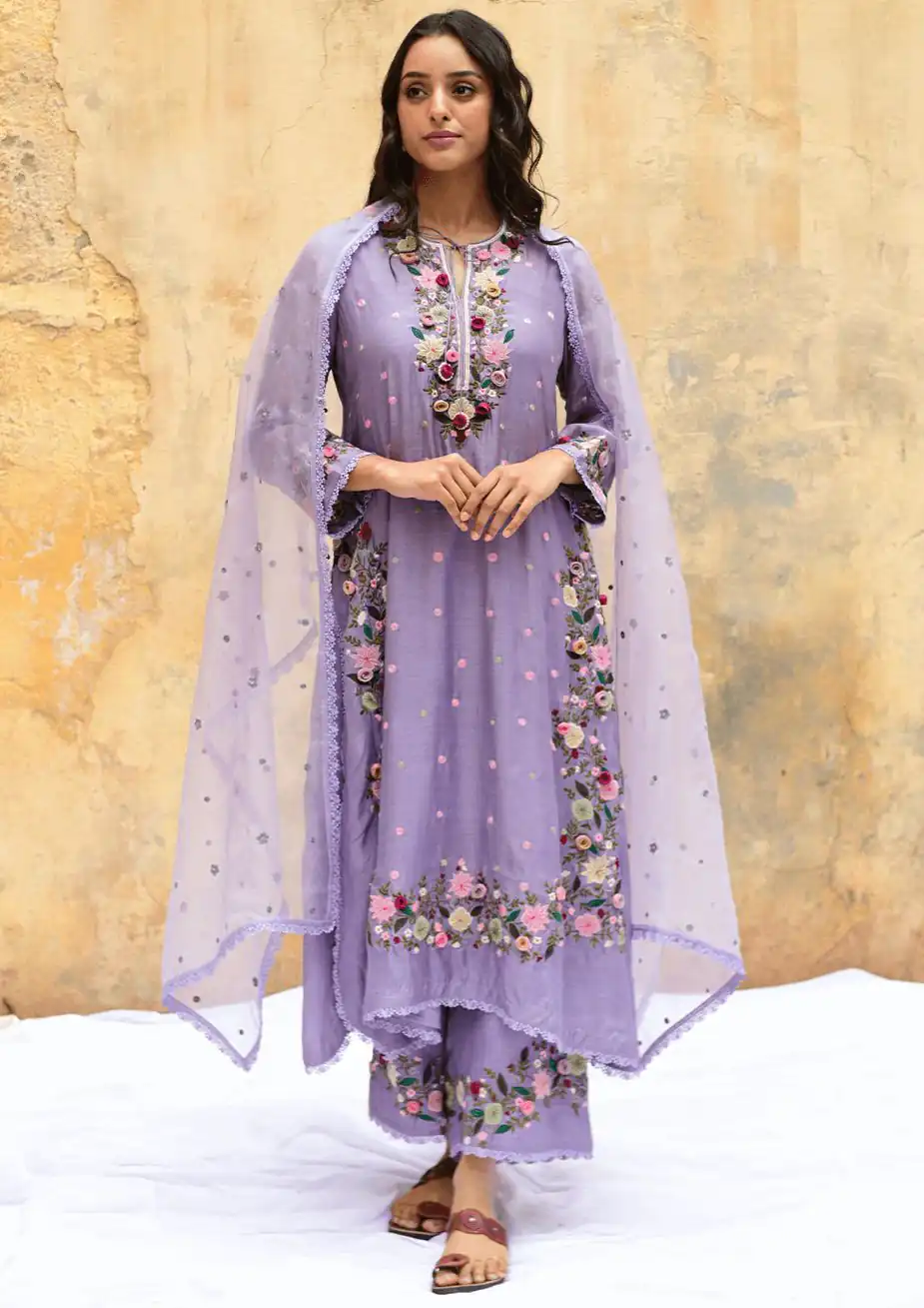 NSR 862 Lavender Faux Georgette Slawar Suit with Embroidery Work & Lace Work. Introductory Price ₹2149. Delivery 4-6 Working Days. Shop now. | Jump Suits, Tops & Bottoms, Track Suits, Salwar suit, Casual Suits, Creative suits, Designer Suits, Palazzo Suits, Party Wear Suits, Patiala Suits, Straight Suits, Trendy Wear