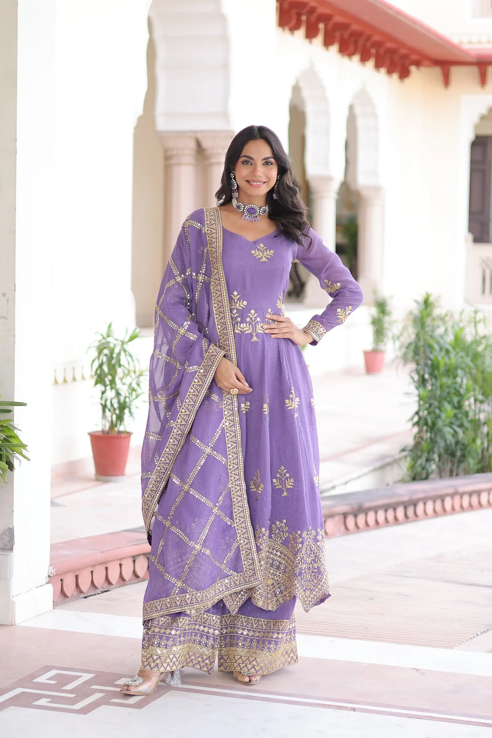 KA 1212 Lavender in Silver Crunchy Sequins Work & Embroidery Work Gown . Now at just ₹3199. Delivery 4-6 Working Days. Shop now. | Gowns, Bollywood Gowns, Creative Gowns, Designer Gowns, Embroidered Gowns, Party Wear Gowns