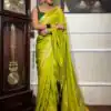 KPR 210 Lime Yellow Soft Lichi Silk Saree with Lace Work & Lace Border. Special Price ₹1399. Delivery 4-6 Working Days. Shop now. | Sarees, Bollywood Sarees, Creative Sarees, Designer Sarees, Embroidered Sarees, Ethnic Saree, Modern Digital sarees, Party Wear Sarees
