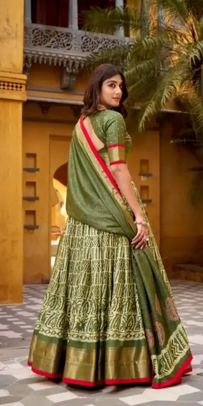 LNB 1252 Mahendi Dola Silk Lehenga Choli Perfect for Wedding, Party, Raksha Bandhan, Engagement, Onam – . Now at just ₹2449. Delivery 4-6 Working Days. | Lehenga, Bollywood Lehenga, Creative Lehenga, Designer Lehenga, Embroidered Lehenga, Party Wear Lehenga