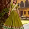 LNB 1903 Mahendi Pure Chanderi (Naylon) Lehenga Choli Perfect for Wedding, Party, Bridal Wear, Temple Visit, Traditional Day – . Get it for ₹2499. Delivery | Lehenga, Bollywood Lehenga, Creative Lehenga, Designer Lehenga, Embroidered Lehenga, Party Wear Lehenga