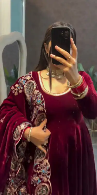 ST 1148 Maroon 9000 Velvet Salwar Suit with Embroidery Work & Lace Work. Get it for ₹2449. Delivery 4-6 Working Days. Shop now. | Jump Suits, Tops & Bottoms, Track Suits, Salwar suit, Casual Suits, Creative suits, Designer Suits, Palazzo Suits, Party Wear Suits, Patiala Suits, Straight Suits, Trendy Wear