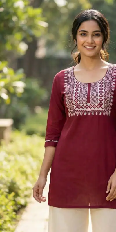 INLI Charmi vol 3 Maroon Rayon Thread Work Kurti . Wedding, Party, Festive, Events Affordable Price ₹1349. Delivery 4-6 Working Days. Shop now. | Kurti, Bollywood Kurti, Creative Kurtis, Designer Kurti, Party Wear Kurti, Selfie Kurti