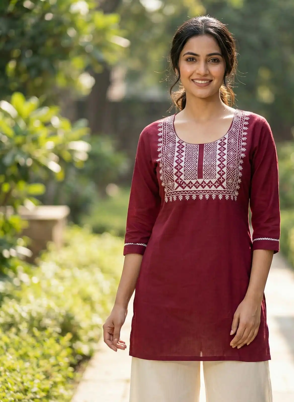 INLI Charmi vol 3 Maroon Rayon Thread Work Kurti . Wedding, Party, Festive, Events Affordable Price ₹1349. Delivery 4-6 Working Days. Shop now. | Kurti, Bollywood Kurti, Creative Kurtis, Designer Kurti, Party Wear Kurti, Selfie Kurti