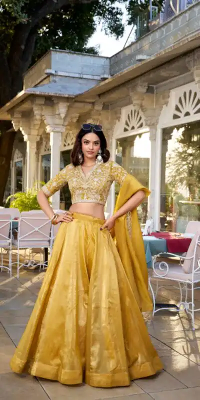 LNB 1424 Mustard Color Mustard Goldie Plain Lehenga Choli Wedding, Party, Festive, Events Etc. Delivery 4-6 Working Days Rs 3199 | Lehenga, Bollywood Lehenga, Creative Lehenga, Designer Lehenga, Embroidered Lehenga, Party Wear Lehenga