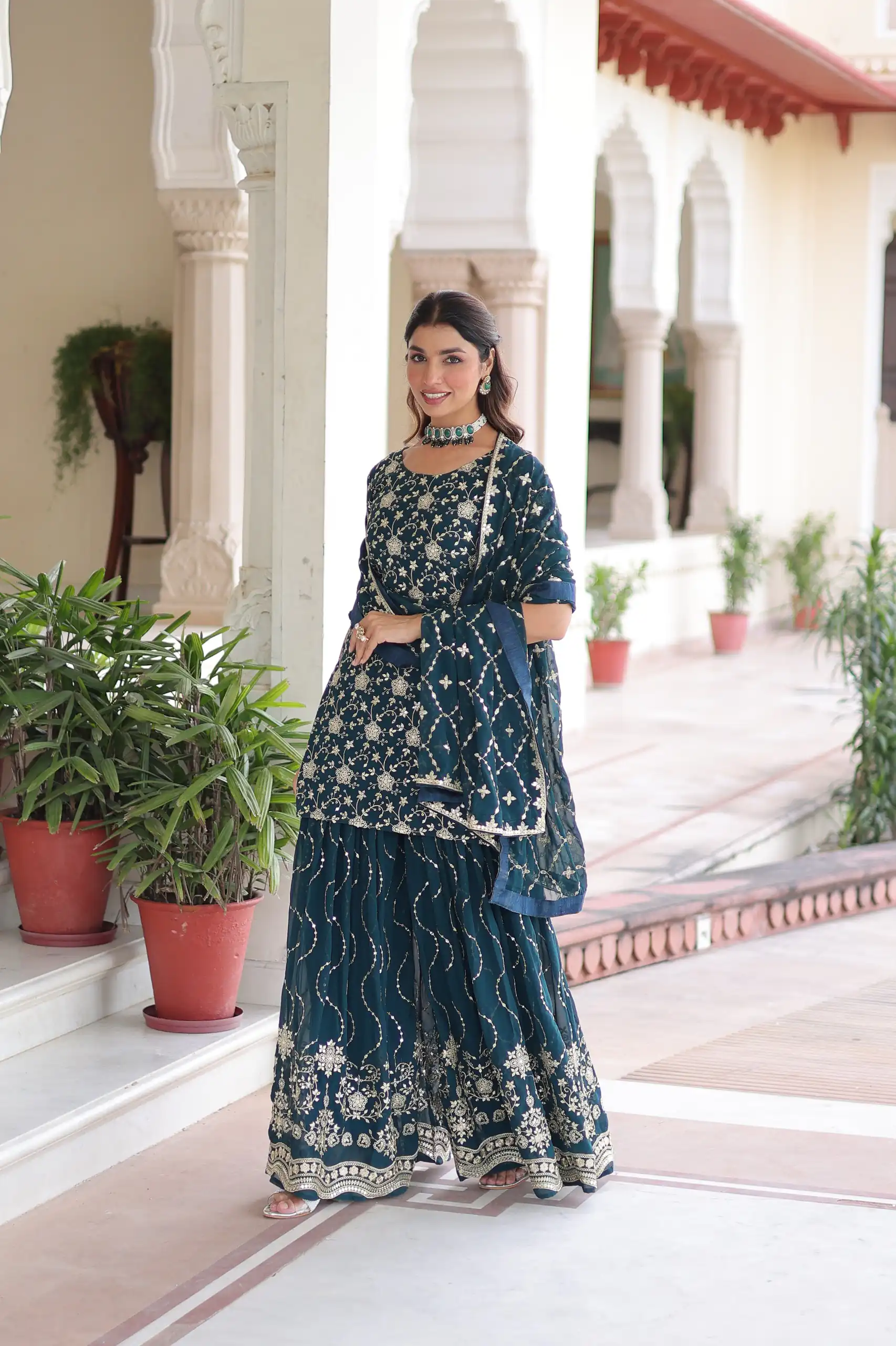 KA 1210 Navy Blue in Georgette. Embroidery Work & Sequins Work Salwar Suit Grab it for ₹2599. Delivery 4-6 Working Days. Shop now. | Jump Suits, Tops & Bottoms, Track Suits, Salwar suit, Casual Suits, Creative suits, Designer Suits, Palazzo Suits, Party Wear Suits, Patiala Suits, Straight Suits, Trendy Wear