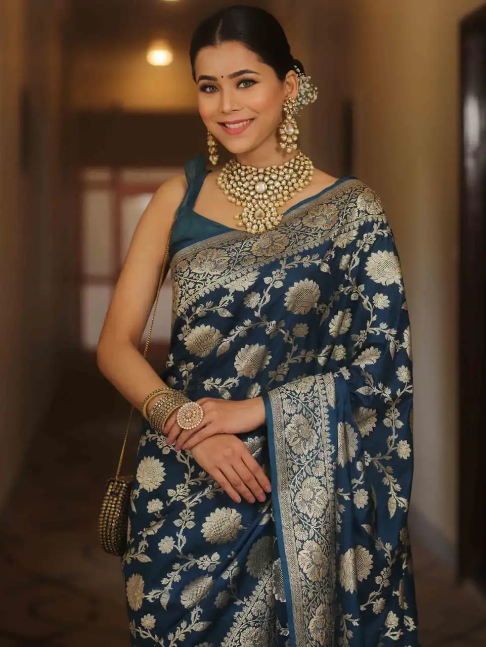 KP 5085 Navy Blue in Soft Lichi Silk Wedding, Party, Festive, Events Designer Work Saree . Get it for ₹1349. Delivery 4-6 Working Days. Shop now. | Sarees, Bollywood Sarees, Creative Sarees, Designer Sarees, Embroidered Sarees, Ethnic Saree, Modern Digital sarees, Party Wear Sarees