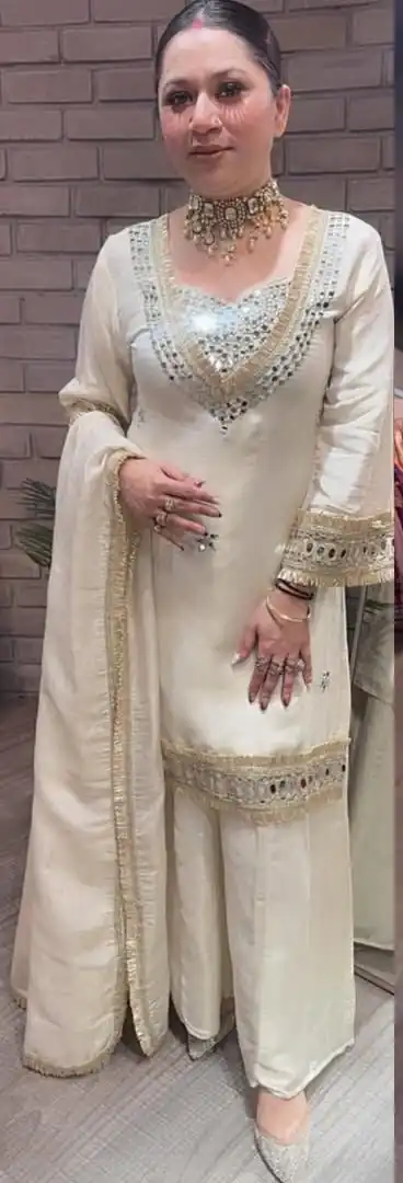 LG 2015 Off White Cosmos Salwar Suit Perfect for Wedding, Party, Karwa Chauth, Eid, Holi – . Exclusive Offer ₹2099. Delivery 4-6 Working Days. Shop now. | Jump Suits, Salwar suit, Casual Suits, Creative suits, Designer Suits, Palazzo Suits, Party Wear Suits, Patiala Suits, Straight Suits