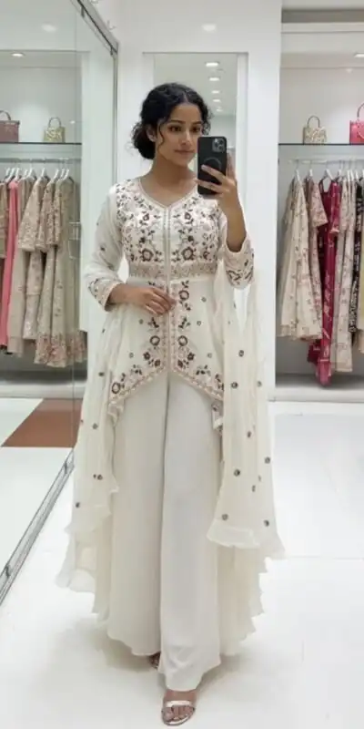 LG 2051 Off White in Rangoli Silk Embroidery Work Salwar Suit . Introductory Price ₹2549. Delivery 4-6 Working Days. Shop now. | Jump Suits, Tops & Bottoms, Track Suits, Salwar suit, Casual Suits, Creative suits, Designer Suits, Palazzo Suits, Party Wear Suits, Patiala Suits, Straight Suits, Trendy Wear