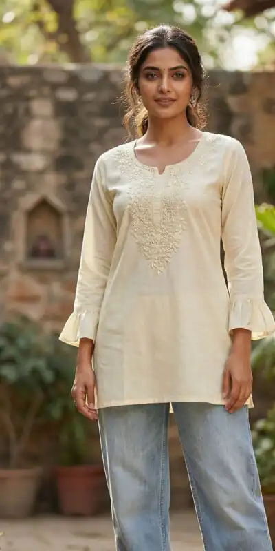 INLI Charmi vol 2 Off White in Rayon Chikan Work Designer Work Kurti . Affordable Price ₹1349. Delivery 4-6 Working Days. Shop now. | Kurti, Bollywood Kurti, Creative Kurtis, Designer Kurti, Party Wear Kurti, Selfie Kurti