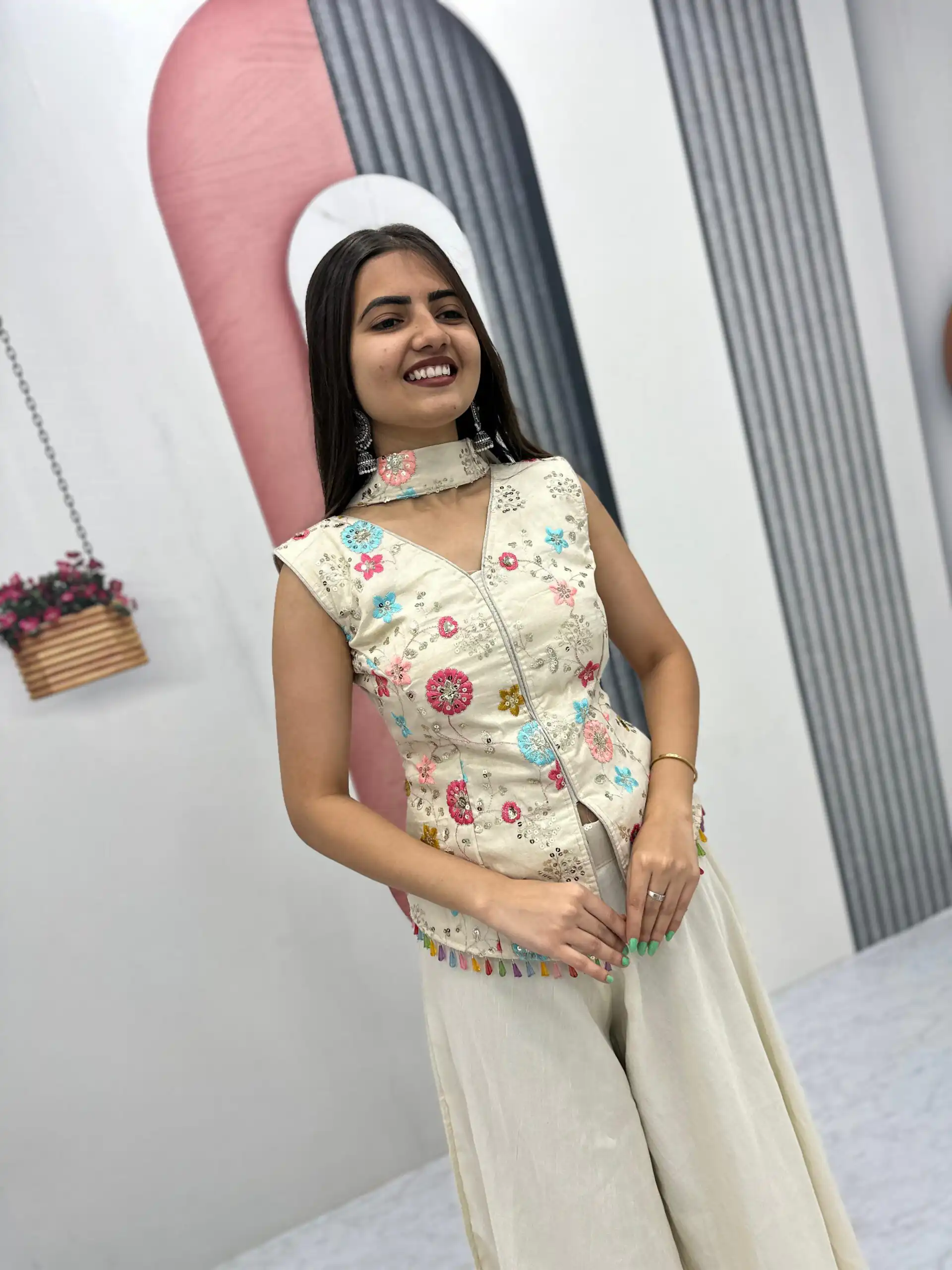 PC 451 Off White Tissue Simmer Salwar Suit with Embroidery Work. Available at ₹2549 only. Delivery 4-6 Working Days. Shop now. | Jump Suits, Tops & Bottoms, Track Suits, Salwar suit, Casual Suits, Creative suits, Designer Suits, Palazzo Suits, Party Wear Suits, Patiala Suits, Straight Suits, Trendy Wear