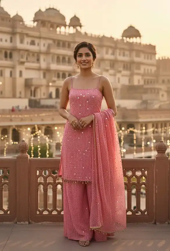 BD 1803 Peach Faux Georgette Salwar Suit with Sequins Work & Mirror Work. Exclusive Offer ₹1999. Delivery 4-6 Working Days. Shop now. | Jump Suits, Tops & Bottoms, Track Suits, Salwar suit, Casual Suits, Creative suits, Designer Suits, Palazzo Suits, Party Wear Suits, Patiala Suits, Straight Suits, Trendy Wear