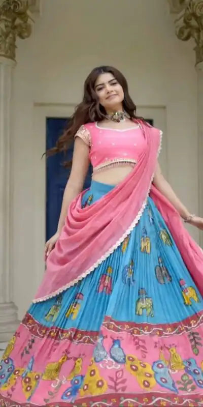 Alternative view of Peach Fox Georgette With Embroider Work Lehenga Choli