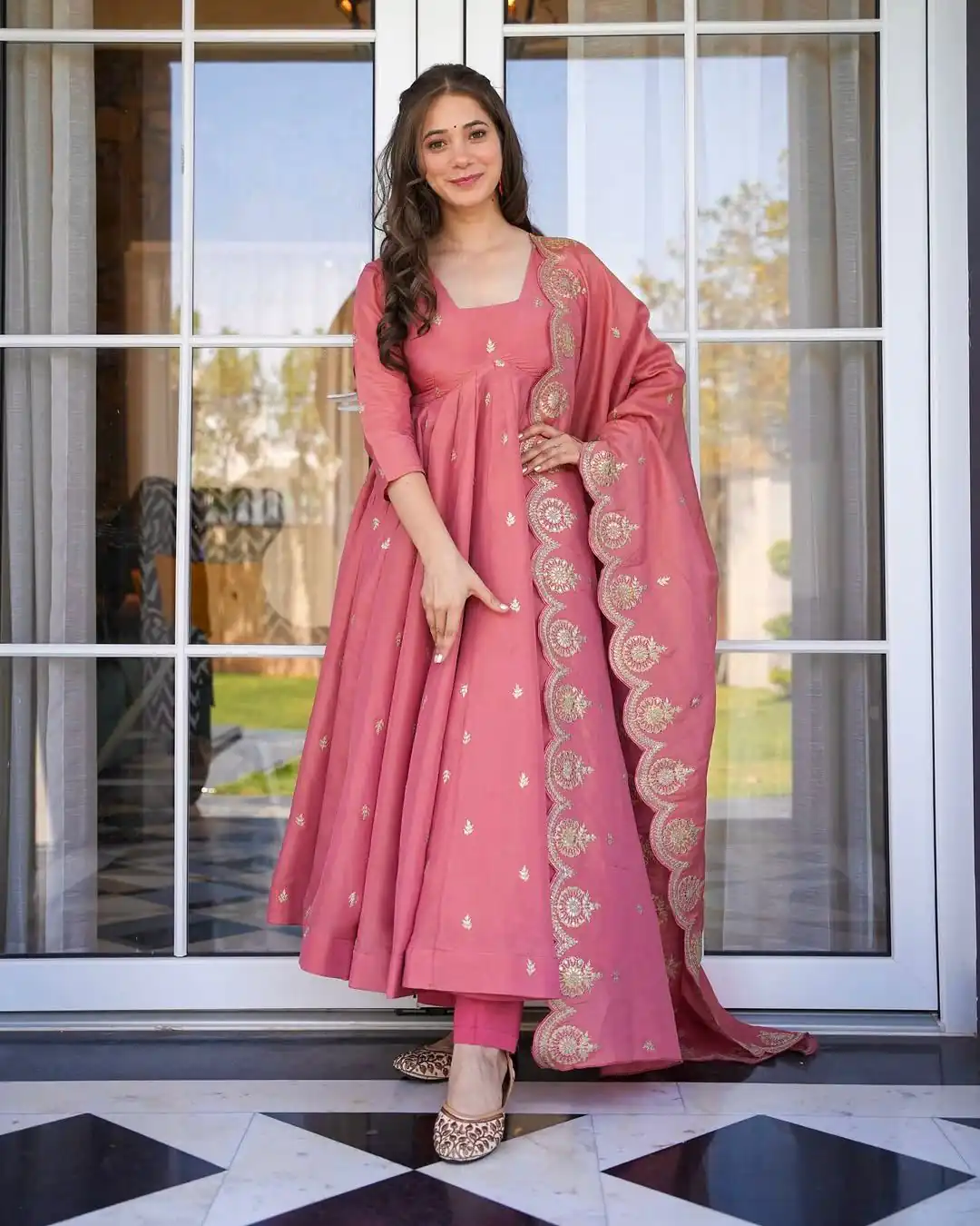 ZF 417 Peach Gold Crush Silk Gown Perfect for Wedding, Party, Raksha Bandhan, Engagement, Cultural Events –. Now at just ₹2049. Delivery 4-6 Working | Gowns, Bollywood Gowns, Creative Gowns, Designer Gowns, Embroidered Gowns, Party Wear Gowns