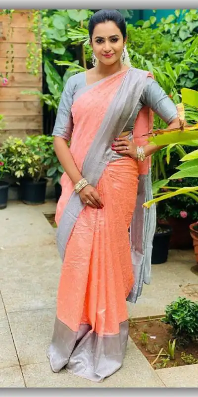 KP 1034 Peach Soft Lichi Silk Saree with Lace Border & Lace Work. Affordable Price ₹1449. Delivery 4-6 Working Days. Shop now. | Sarees, Bollywood Sarees, Creative Sarees, Designer Sarees, Embroidered Sarees, Ethnic Saree, Modern Digital sarees, Party Wear Sarees