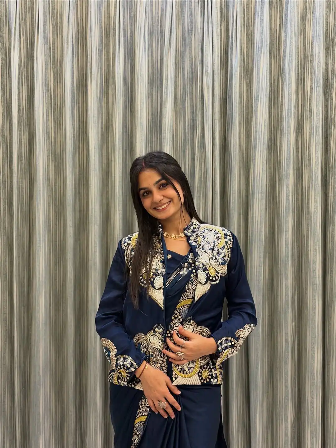 BE 433 Peacock Blue Color French Crape Saree with Embroidery Work. Best Price ₹2099. Delivery 4-6 Working Days. Shop now. | Sarees, Bollywood Sarees, Creative Sarees, Designer Sarees, Embroidered Sarees, Ethnic Saree, Modern Digital sarees, Party Wear Sarees