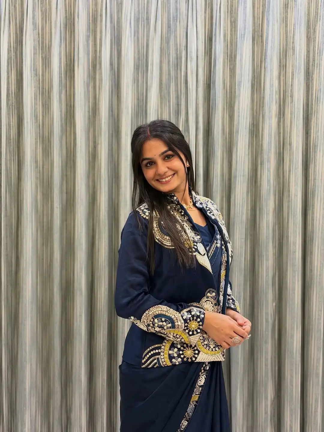 BE 433 Peacock Blue Color French Crape Saree with Embroidery Work. Best Price ₹2099. Delivery 4-6 Working Days. Shop now. | Sarees, Bollywood Sarees, Creative Sarees, Designer Sarees, Embroidered Sarees, Ethnic Saree, Modern Digital sarees, Party Wear Sarees