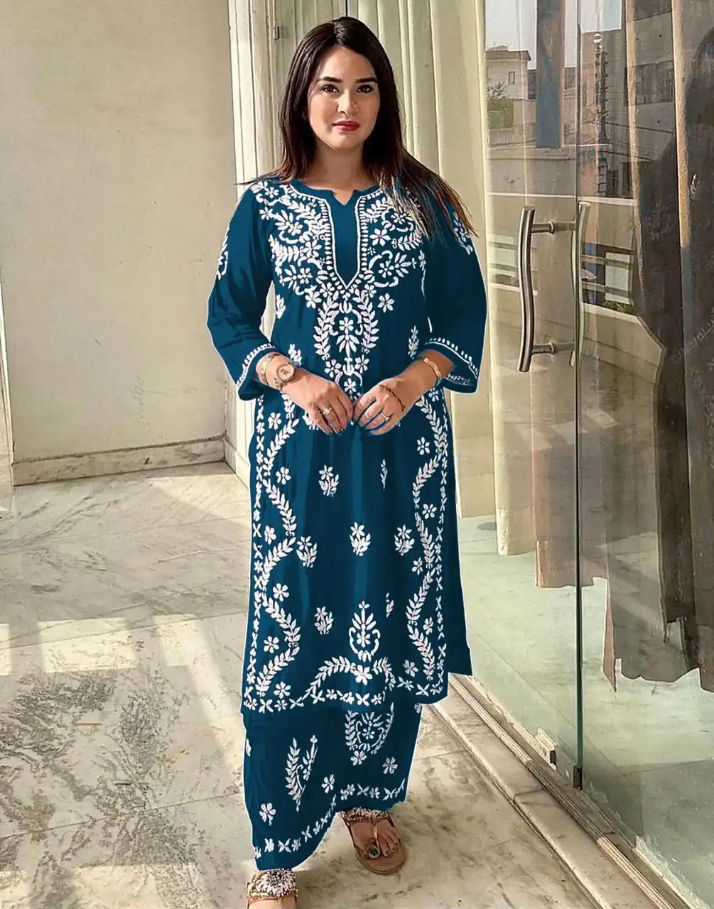 MF 627 Peacock Blue Rayon With Wid Lakhnavi Style Work Kurti Designer Work. Grab it for ₹1449. Delivery 4-6 Working Days. Shop now. | Kurti, Bollywood Kurti, Creative Kurtis, Designer Kurti, Party Wear Kurti, Selfie Kurti