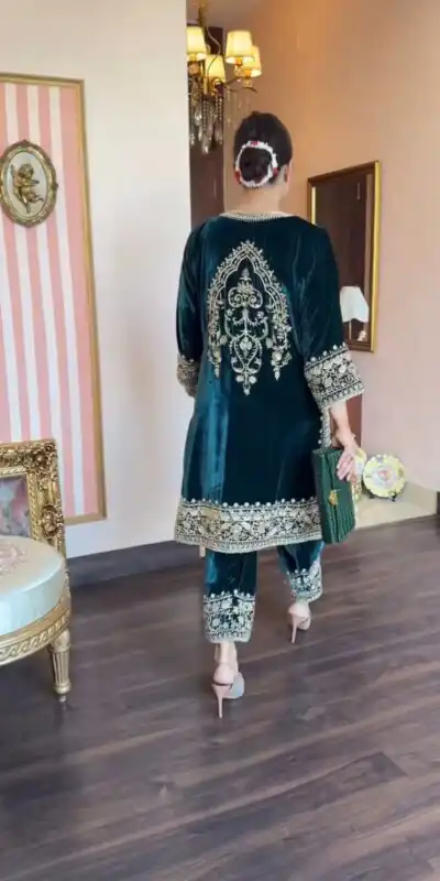 LG 2035 Peacock Blue in Velvet Embroidery Work & Lace Work Salwar Suit . Now at just ₹2049. Delivery 4-6 Working Days. Shop now. | Jump Suits, Tops & Bottoms, Track Suits, Salwar suit, Casual Suits, Creative suits, Designer Suits, Palazzo Suits, Party Wear Suits, Patiala Suits, Straight Suits, Trendy Wear