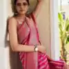 KPR 232 Pink Soft Lichi Silk Saree Perfect for Wedding, Party, Anniversary, Sangeet, Baby Shower – . Now at just ₹1399. Delivery 4-6 Working Days. Shop n | Sarees, Bollywood Sarees, Creative Sarees, Designer Sarees, Embroidered Sarees, Ethnic Saree, Modern Digital sarees, Party Wear Sarees
