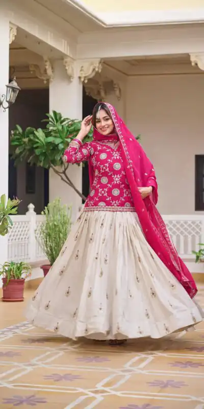 Ram 101 Pink Pure Chinon Lehenga Choli Perfect for Wedding, Party, Makar Sankranti, Reception, Sangeet – . Exclusive Offer ₹2649. Delivery 4-6 Working | Lehenga, Bollywood Lehenga, Creative Lehenga, Designer Lehenga, Embroidered Lehenga, Party Wear Lehenga
