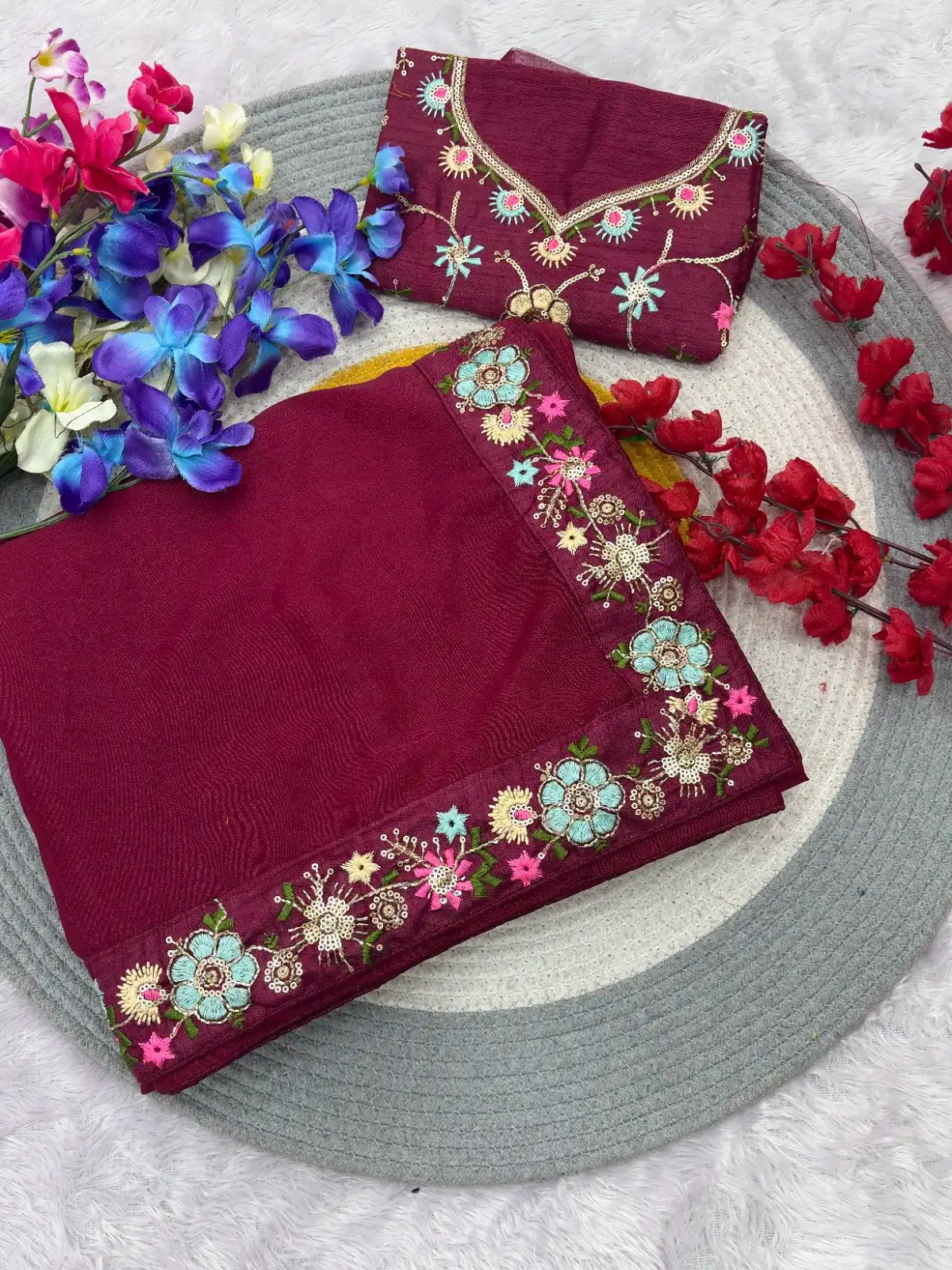 JR 658 Pink in Color Star Georgette ace Work & Embroidery Work Saree . Now at just ₹1699. Delivery 4-6 Working Days. Shop now. | Sarees, Bollywood Sarees, Creative Sarees, Designer Sarees, Embroidered Sarees, Ethnic Saree, Modern Digital sarees, Party Wear Sarees