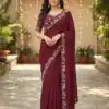 JR 658 Pink in Color Star Georgette ace Work & Embroidery Work Saree . Now at just ₹1699. Delivery 4-6 Working Days. Shop now. | Sarees, Bollywood Sarees, Creative Sarees, Designer Sarees, Embroidered Sarees, Ethnic Saree, Modern Digital sarees, Party Wear Sarees
