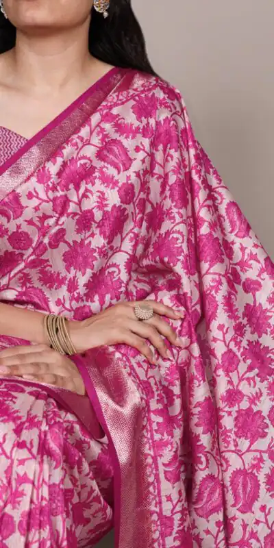 YNF 7055 Pink in Tasar Silk With Viscose Border Lace Work & Lace Border Saree. Exclusive Offer ₹1699. Delivery 4-6 Working Days. Shop now. | Sarees, Bollywood Sarees, Creative Sarees, Designer Sarees, Embroidered Sarees, Ethnic Saree, Modern Digital sarees, Party Wear Sarees