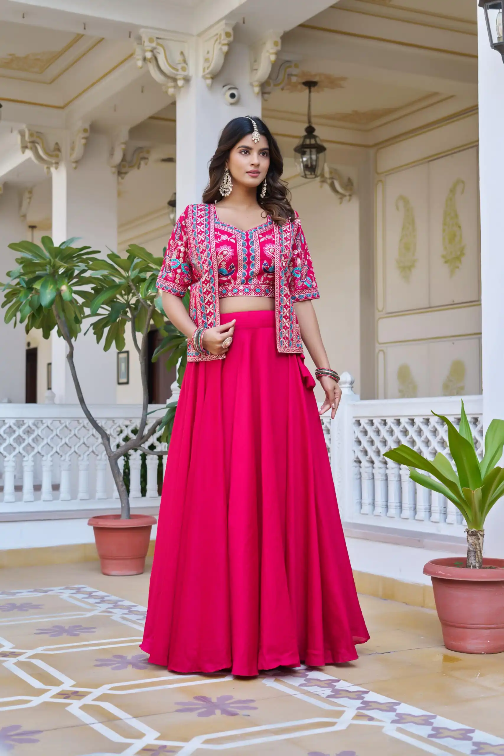 Ram 142 Pink Vichitra Lehenga Choli with Embroidery Work & Thread Embroidery. Introductory Price ₹2549. Delivery 4-6 Working Days. Shop now. | Lehenga, Bollywood Lehenga, Creative Lehenga, Designer Lehenga, Embroidered Lehenga, Party Wear Lehenga
