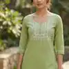 INLI Charmi vol 3 Pista Rayon Thread Work Kurti . Wedding, Party, Festive, Events Affordable Price ₹1349. Delivery 4-6 Working Days. Shop now. | Kurti, Bollywood Kurti, Creative Kurtis, Designer Kurti, Party Wear Kurti, Selfie Kurti